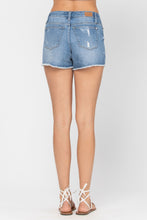 Load image into Gallery viewer, Lemon Patch Destroyed Denim Shorts