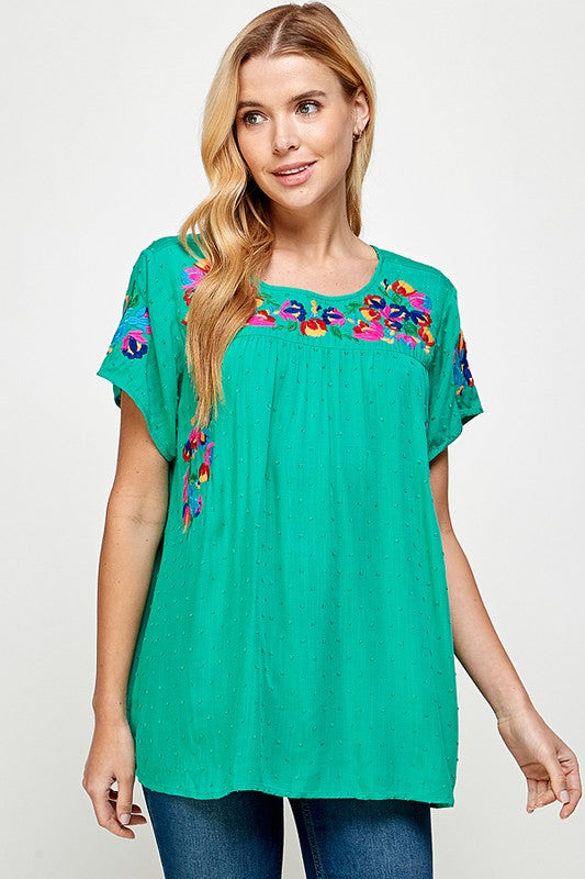 Fiesta Embroidered Top