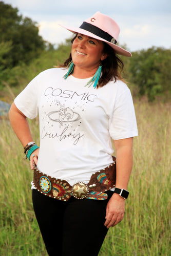 Cosmic Cowboy Tee- Curvy