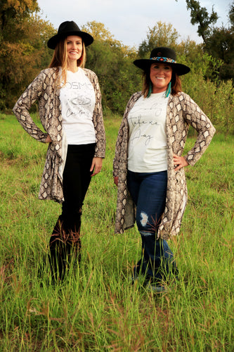 Snake Print Cardigan