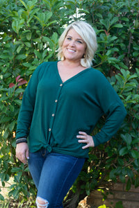 Brittney Waffle Knit Tie Front Top