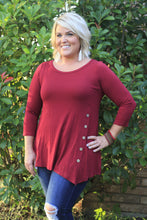Load image into Gallery viewer, Emma 3/4 Sleeve Side Button Tunic