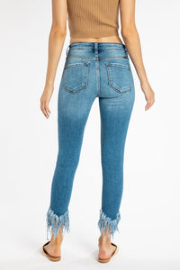 KanCan Gemma Frayed Ankle Jeans