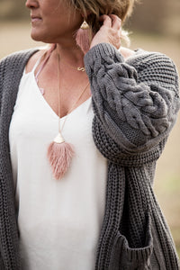 Courtney Chunky Cable Knit Cardigan