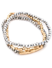 Load image into Gallery viewer, Jasmine Beaded Gold Accented Bracelet