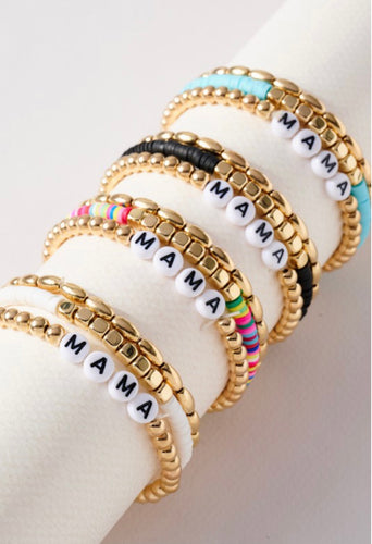 MAMA Beaded Bracelet Set