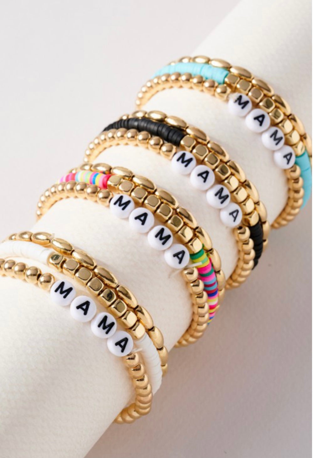 MAMA Beaded Bracelet Set