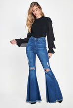 Load image into Gallery viewer, Willow Distressed Bell Bottom Jeans