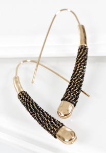 Mila Boho Chain Wrapped Dangle Earrings