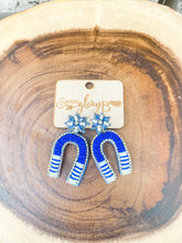 Load image into Gallery viewer, Game Day Beaded Arch Earrings