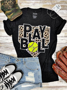 Play Ball Leopard Tee
