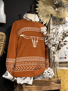 The Stockyards Longhorn Sweater