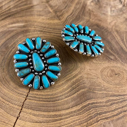 Palomino Turquoise Cluster Earrings