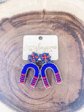 Load image into Gallery viewer, Game Day Beaded Arch Earrings