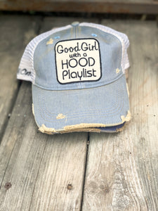 Good Girl with a Hood Playlist Hat