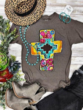 Load image into Gallery viewer, Callie’s Cross Floral Tee