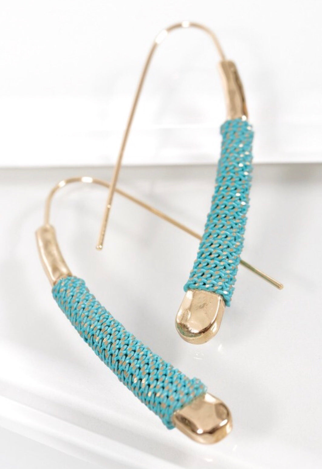 Mila Boho Chain Wrapped Dangle Earrings
