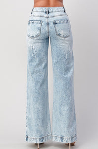 Addie Distressed Trouser Jeans