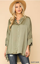 Load image into Gallery viewer, Susan Satin Button Down Top