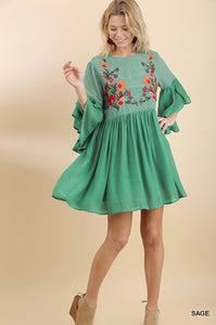 Maya Floral Embroidered Dress