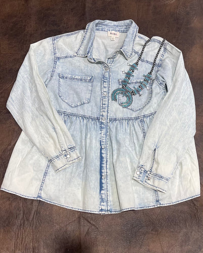 Hazel Denim Top